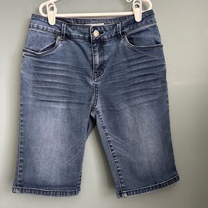 Calvin Klein Bermuda Length Denim Jean Shorts Girls Size 14